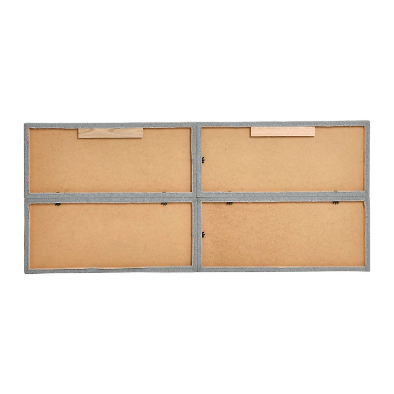 Hello Honey® NoSom Gray Sound Reducing 4-Panel Linen Blend Upholstered Headboard, King