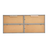 Hello Honey® NoSom Gray Sound Reducing 4-Panel Linen Blend Upholstered Headboard, King