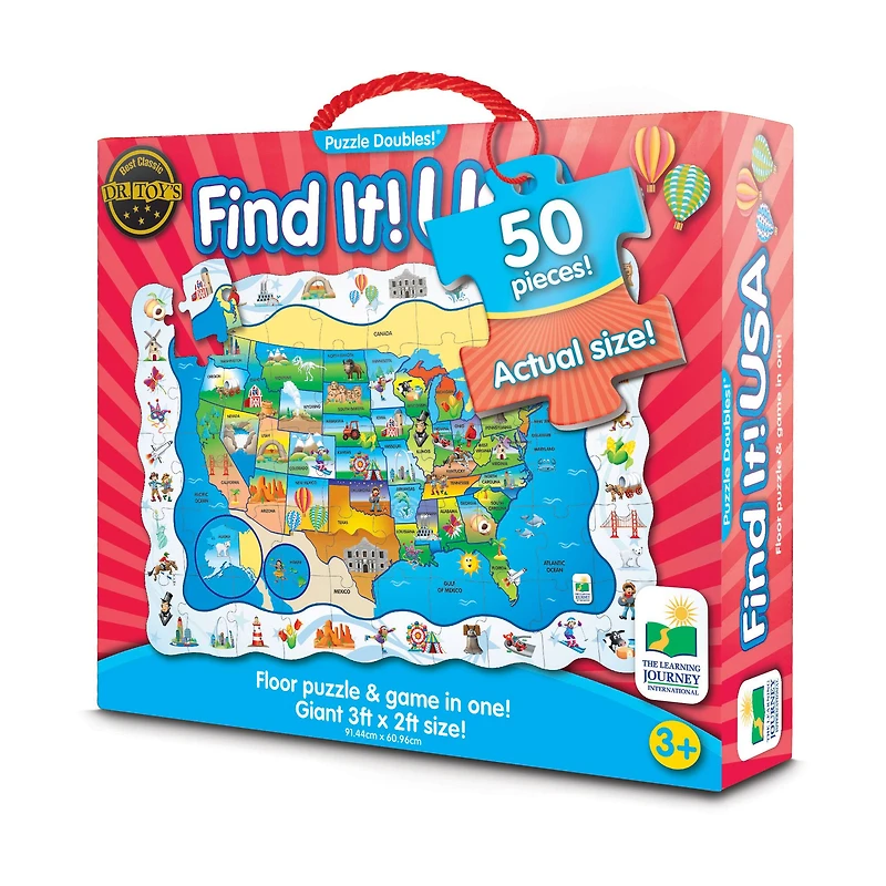 Puzzle Doubles!® Find It! USA 50 Piece Puzzle