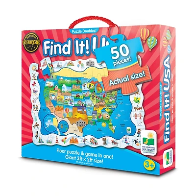 Puzzle Doubles!® Find It! USA 50 Piece Puzzle