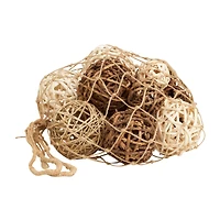 Beige Dried Plant Handmade Natural Foliage with Fishnet Bag