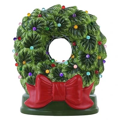 9" LED Nostalgic Ceramic Wreath