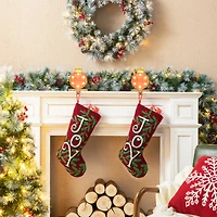 Glitzhome® 20" Joy Hooked Stocking