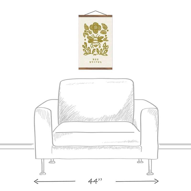 Designs Direct Beeutiful Bee Teak Hanging Canvas