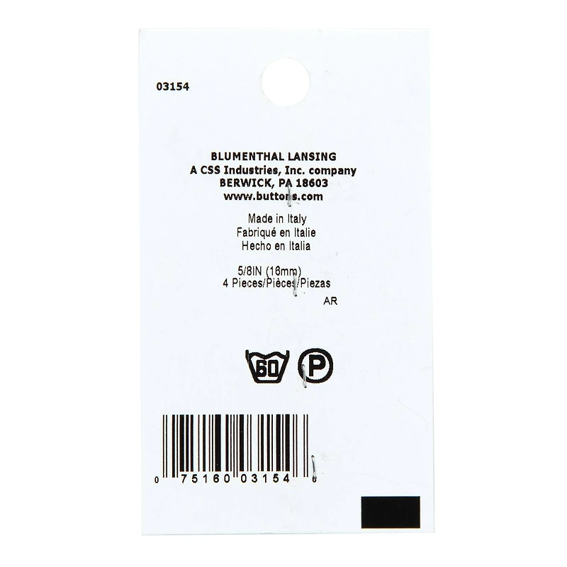 LaMode® 5/8" Beige & Swirl 4-Hole Buttons, 4ct.
