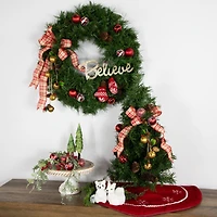 24" Dakota Red Pine Artificial Wreath with Pinecones