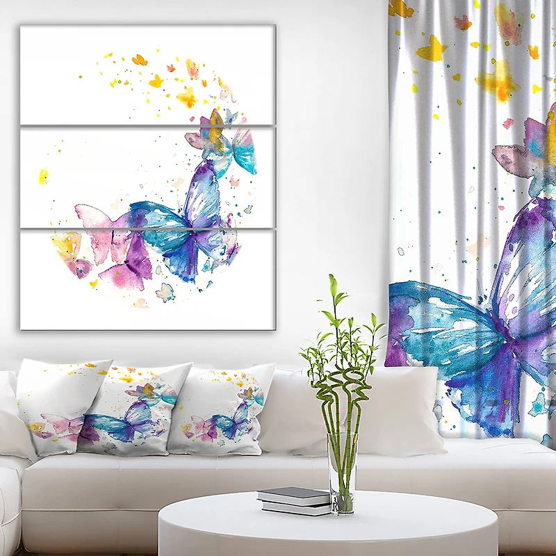 Designart - Butterfly on White Paper