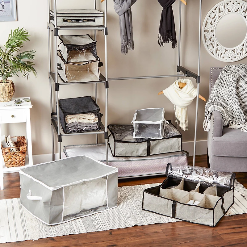 DII® Medium Damask Under-The-Bed Soft Storage Set, 2ct.