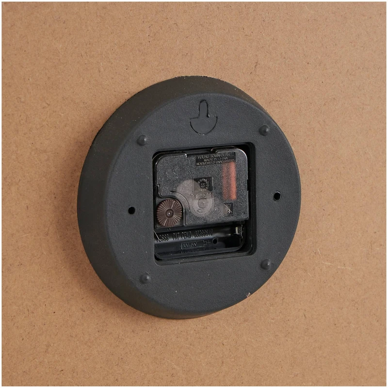 23.5" Woodgrain & White 2-Tone Wall Clock