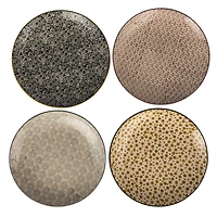 Hello Honey® 10" Blossom Elegance Round Stoneware Plate Set