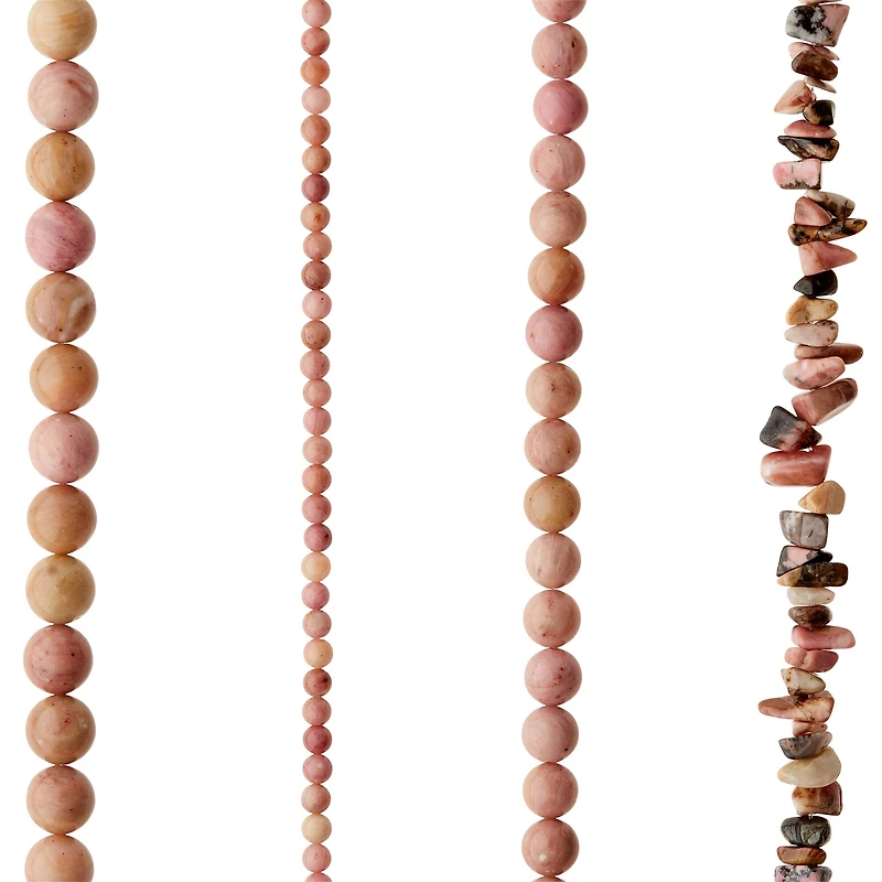 Mauve Rhodonite Semi-Precious Beads Value Pack by Bead Landing™