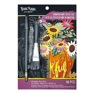 Brea Reese™ 6" x 8" Fall Harvest Scratch Art Paper Pad