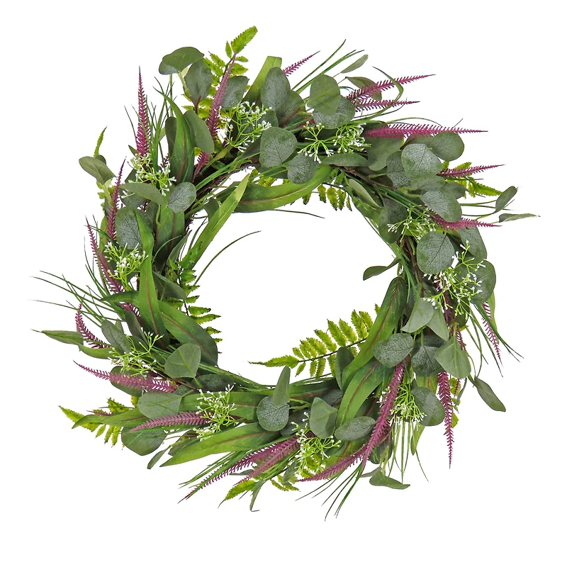 22" Eucalyptus & Lavender Wreath