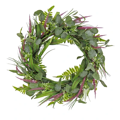 22" Eucalyptus & Lavender Wreath