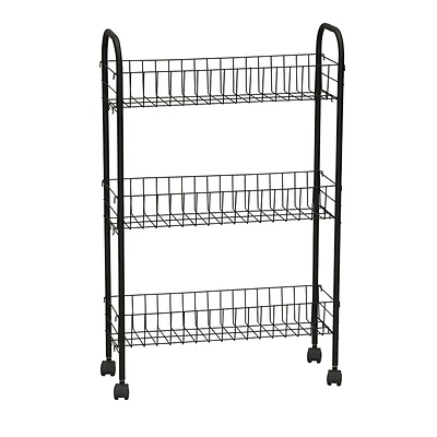 Household Essentials 30" Slim 3-Shelf Storage & Utility Cart