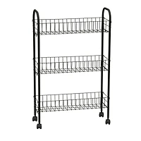 Household Essentials 30" Slim 3-Shelf Storage & Utility Cart