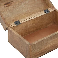 Brown Mango Wood Rustic Box Set, 8", 10" & 12"