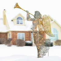 48" Crystal Angel Decoration, Clear Mini LED Lights