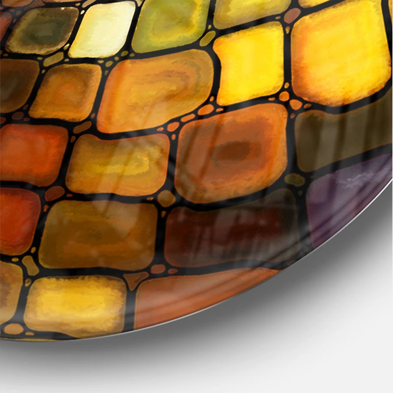 Designart 'Dreaming Of Stained Glass Modern Wall Clock