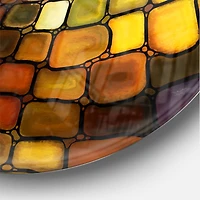 Designart 'Dreaming Of Stained Glass Modern Wall Clock