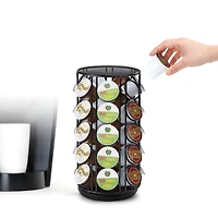 Mind Reader 35 Capacity Rotating Black Metal Carousel Coffee Pod Holder