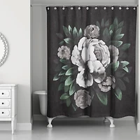 Dark Moody Floral 71" x 74" Shower Curtain