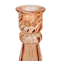 Hello Honey® 9.5" Amber Reclaimed Glass Taper Candle Holder