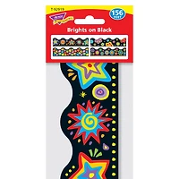 Trend Enterprises® Terrific Trimmers® Brights on Black Border Variety Pack, 312ft.