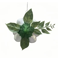 6.25" White Camellia Flower Glass Ornament by Ashland®