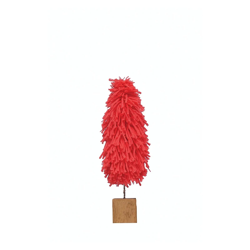 Hello Honey® 9.5" Fabric Yarn Tree with Wood Block Base