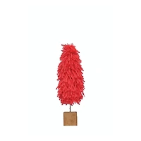 Hello Honey® 9.5" Fabric Yarn Tree with Wood Block Base
