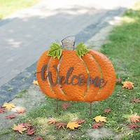 Glitzhome® Metal Welcome Pumpkin Yard Stake