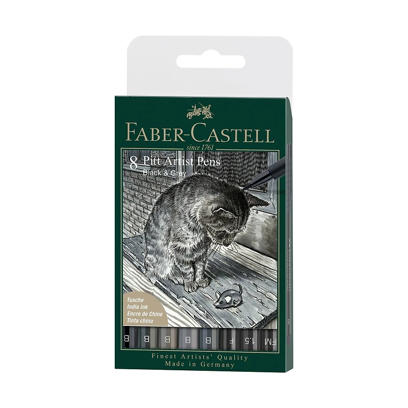 Faber-Castell® PITT® Artist Pen Soft Brush Set, 8 Piece