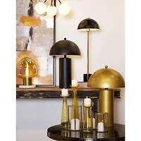 Black Aluminum Coffee Table with Pedestal Base 31" x 31" x 19"