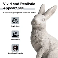 Glitzhome® 18" MGO Sitting Rabbit Garden Statue