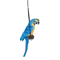 Design Toscano 14" Polly in Paradise Parrot on Ring Perch