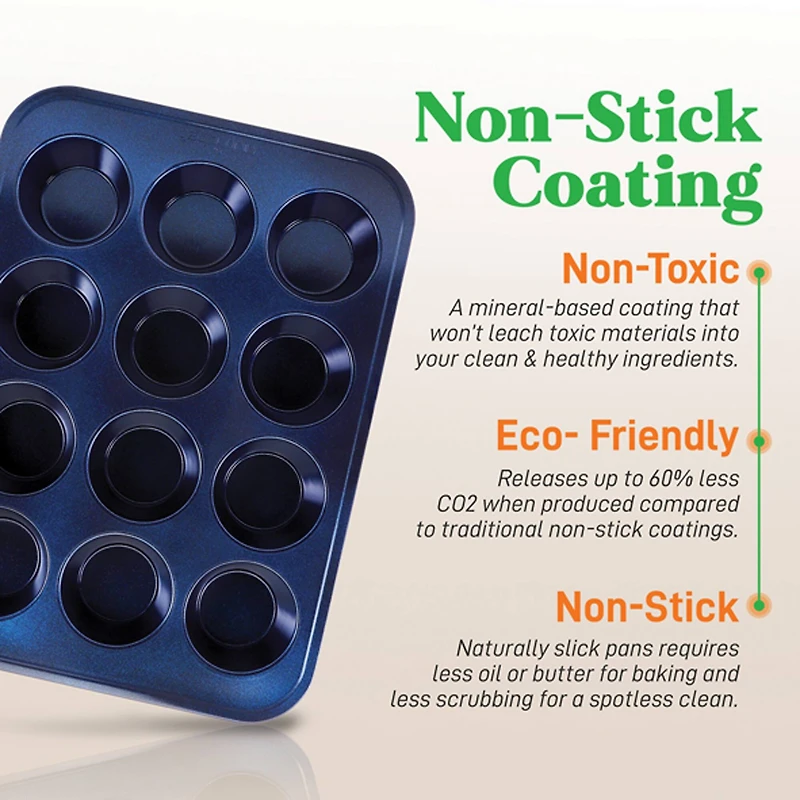 NutriChef Blue Non-Stick Kitchen Bakeware Set