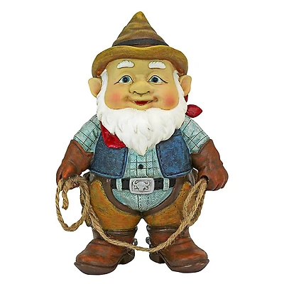 Design Toscano 10" Country Cowboy Klaus Garden Gnome Statue