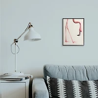 Stupell Industries Pink Flamingo Bending Feet Beak Detail Framed Wall Art