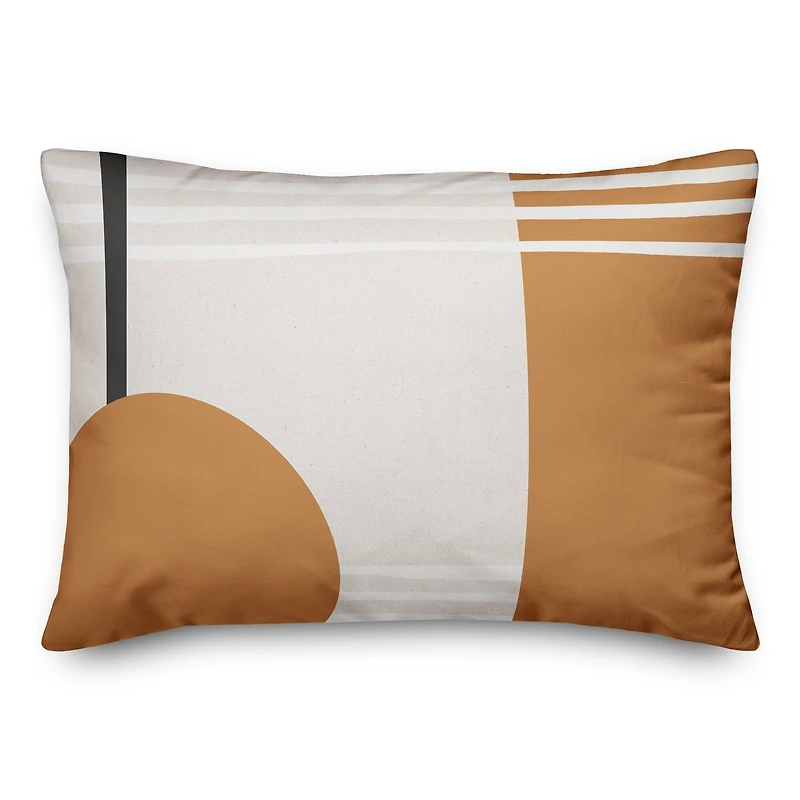 Cloth With Rectangle Circle 14" x 20" Throw Pillow