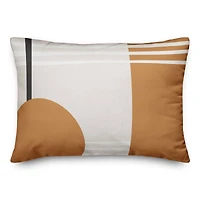 Cloth With Rectangle Circle 14" x 20" Throw Pillow