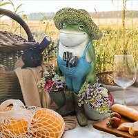 Design Toscano 17.5" Buckets the Garden Frog Statue