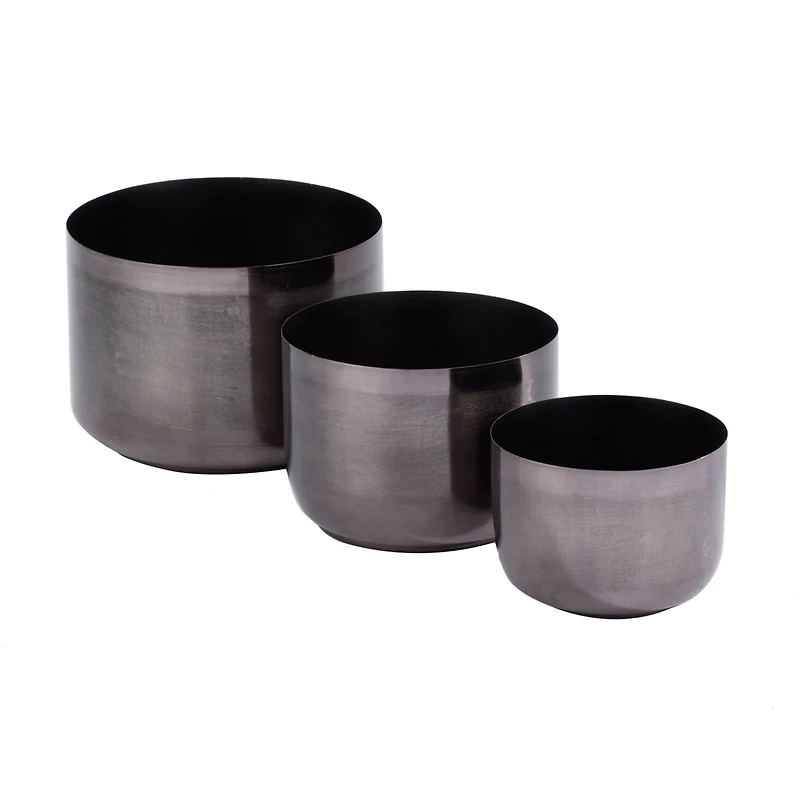 CosmoLiving by Cosmopolitan Iron Modern Planter Set