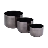 CosmoLiving by Cosmopolitan Iron Modern Planter Set