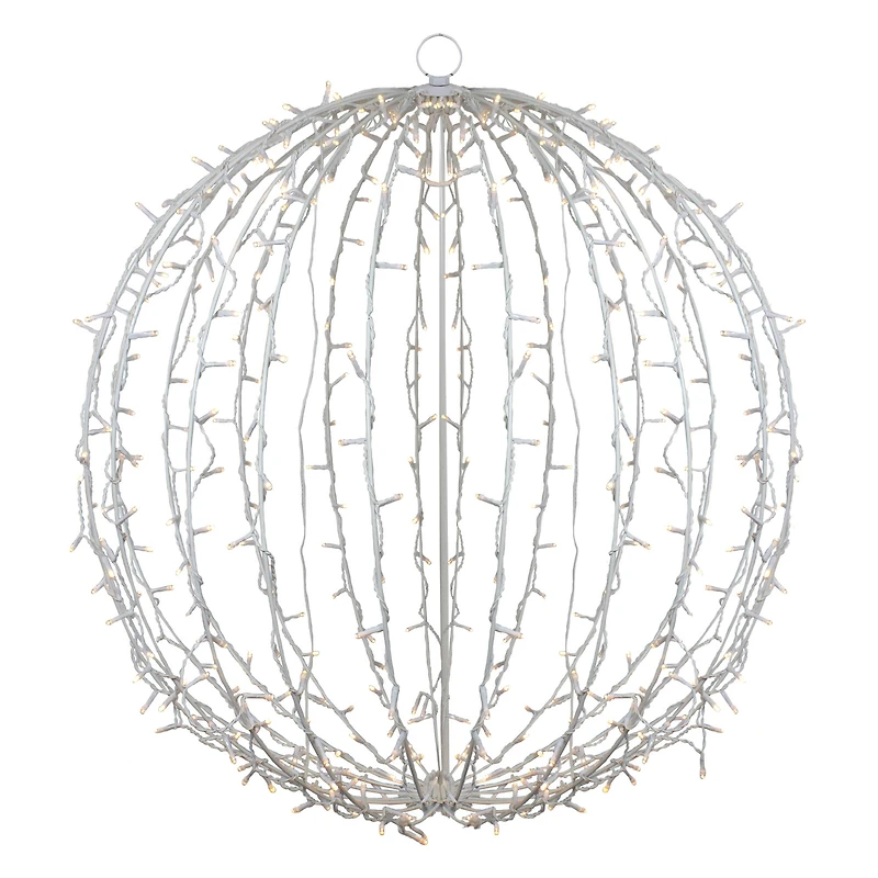 30" LED Lighted 3D Christmas Hanging Ball Decoration