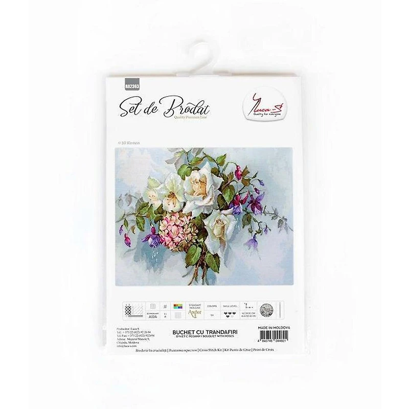 Luca-s Bouquet With Roses Counted Cross Stitch Kit