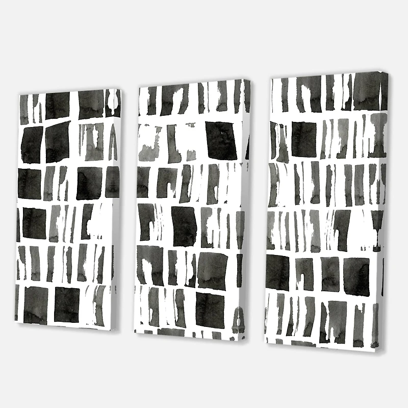 Designart - Abstract Monochrome Bricks