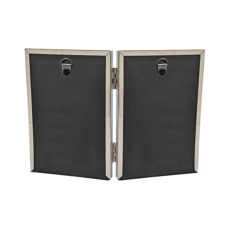 2-Opening Basics™ 4" x 6" Silver Rounded Metal Tabletop Frame by Studio Décor®