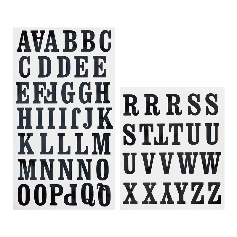 Black San Serif Alphabet Iron-On Transfers by Make Market®