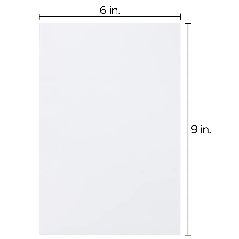 JAM Paper Ultimate White Wove 6" x 9" 24lb. Strathmore Paper, 100 Sheets